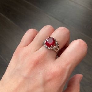 Red Crystal Ring--got from New York Vintage Store at Greenwich village